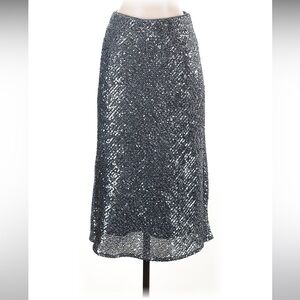 Ann Taylor Silver Sequin Skirt Sz. M NWOT